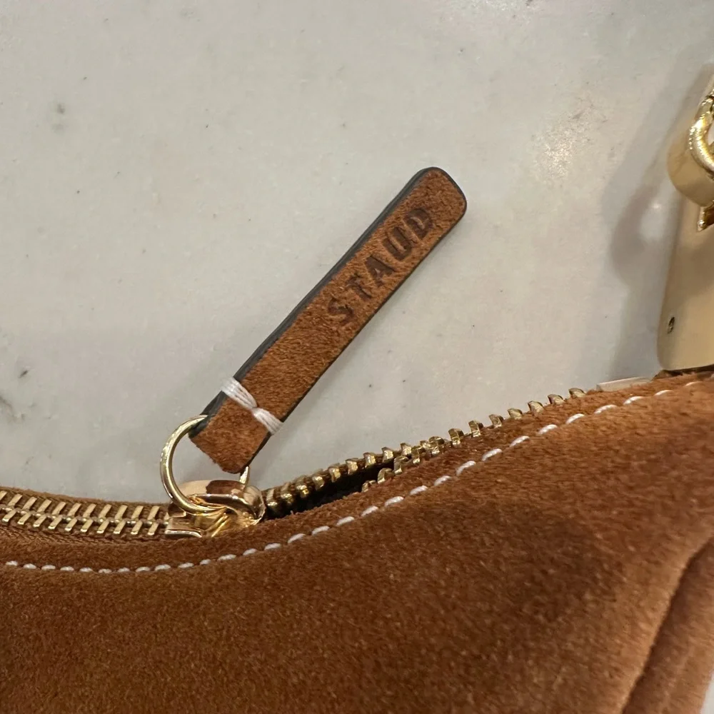 STAUD Sylvie suede shoulder bag EUC - Picture 6 of 12
